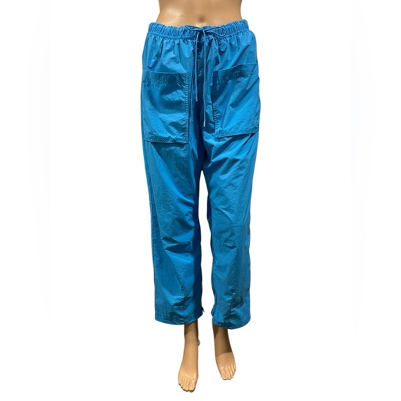 Free People Movement Pant Womens Fly By Night Drawstring Wavy Blue Hiking Small - Picture 1 of 13